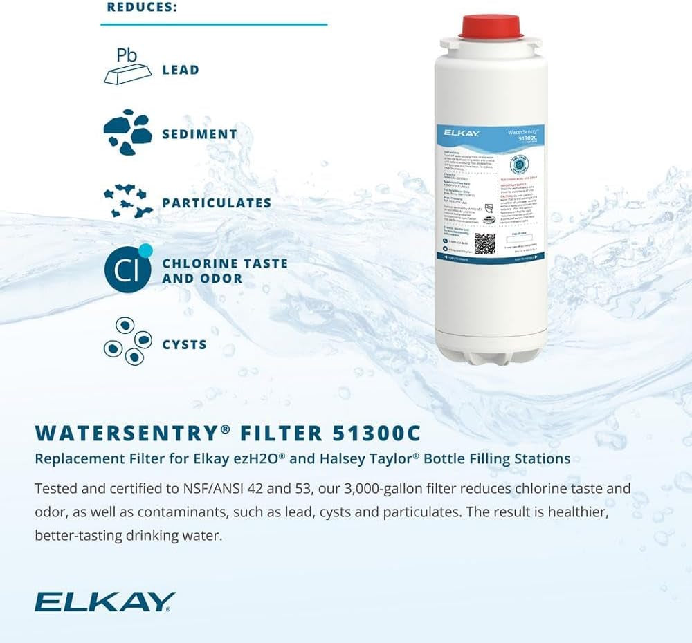 Elkay LZSTL8WSLK Filtered Bi-Level Fountain & EZH2O Bottle Filler, Lt. Gray 120V