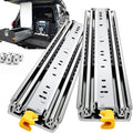 Heavy Duty Drawer Slides with Lock 12 14 16 18 20 22 24 26 28 30 32 34 36 38 40 44 48 52 56 60 Inch Full Extension Side Mount Ball Bearing Locking Rails Track Glides Runners Load 300 Lbs 1 Pair