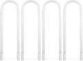 T8 U-Bend LED Tube Light, 15 Watts, Replaces 32W FB32T8 Fluorescent U-Bend, 2100 Lumens, Cool White 4000K, Type A+B Direct Replacement or Ballast Bypass, G13 Base, 50,000 Hours, 4-Pack