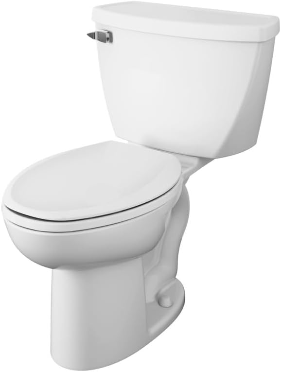 American Standard 2467016.020 Cadet Two-Piece Pressure Assisted Toilet, Chair Height, Elongated Front, White, 1.6 GPF