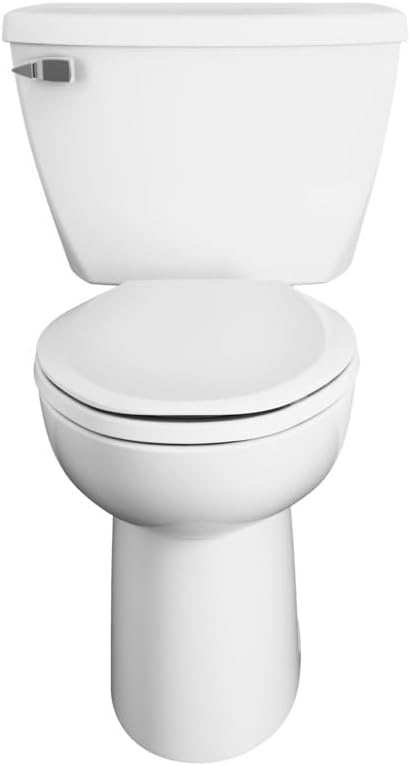 American Standard 2467016.020 Cadet Two-Piece Pressure Assisted Toilet, Chair Height, Elongated Front, White, 1.6 GPF