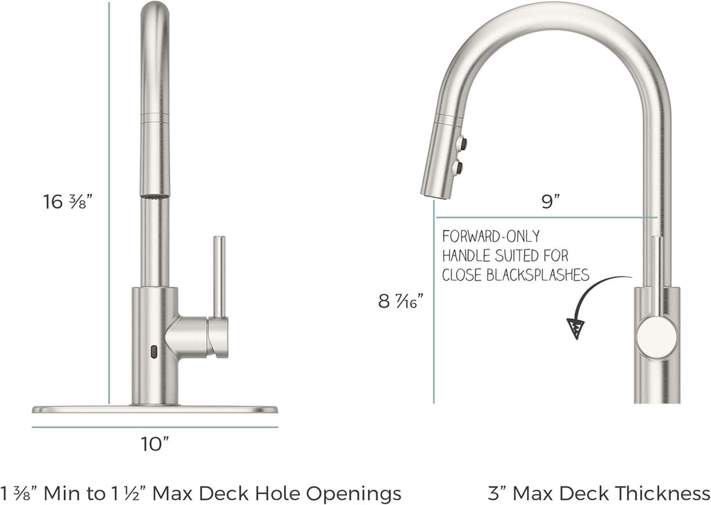 Stellen Touchless Kitchen Faucet with Pull down Sprayer, Single Handle, High Arc, Polished Chrome Finish, LG529ESAC