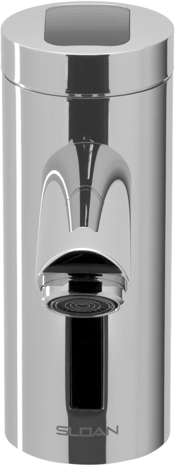 Optima EAF-275 Sensor Activated Solar Touch-Free Faucet, Commercial Grade with Mounting Hardware - 0.5GPM Solar Powered, Deck-Mounted Mid Body, Polished Chrome Finish, 3335016
