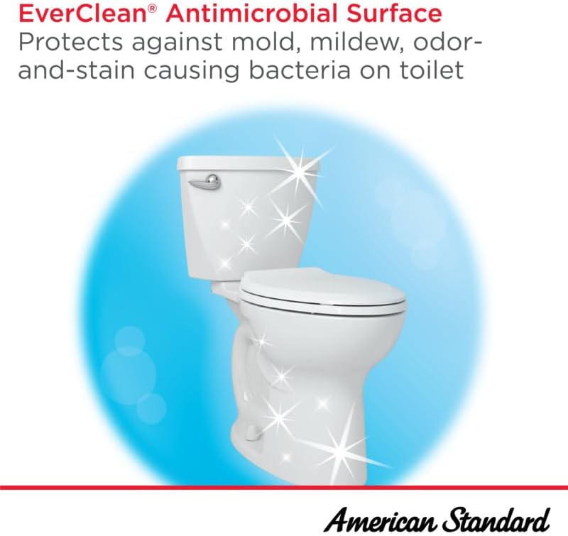 American Standard 2467016.020 Cadet Two-Piece Pressure Assisted Toilet, Chair Height, Elongated Front, White, 1.6 GPF