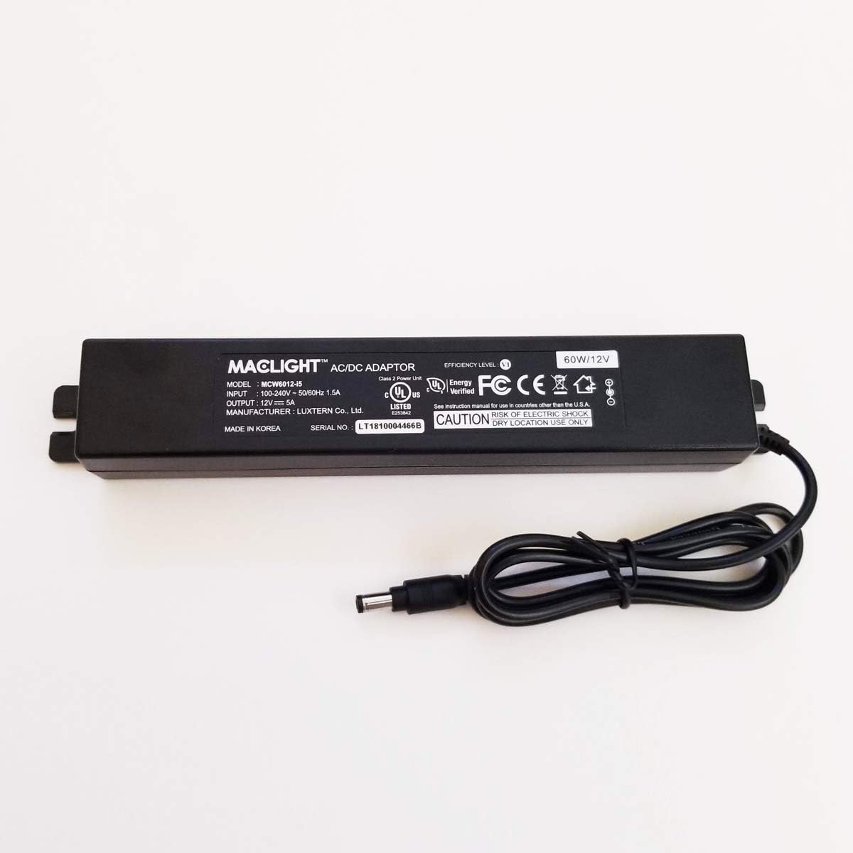 [Mcw6012-I5/Mcw4803-I5] AC/DC Adaptor 60W (12V5A) / Non-Dimmable, Plug & Play Power Supply/Led Power Adaptor/Ul & Cul Listed
