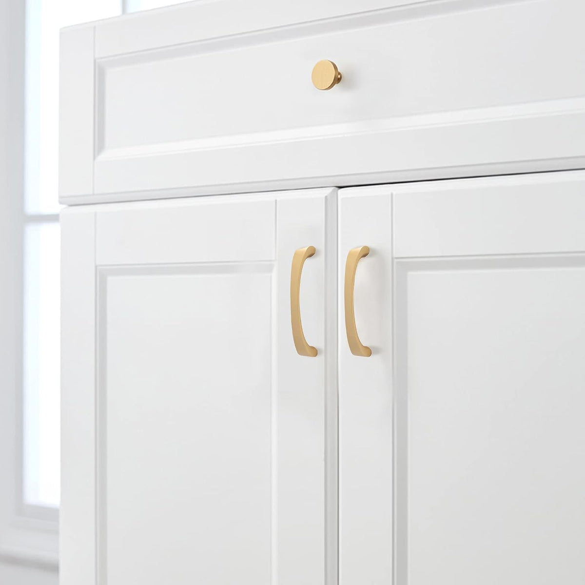 Gold Cabinet Handles, 3-3/4"(96Mm) Hole Centers Door Pulls