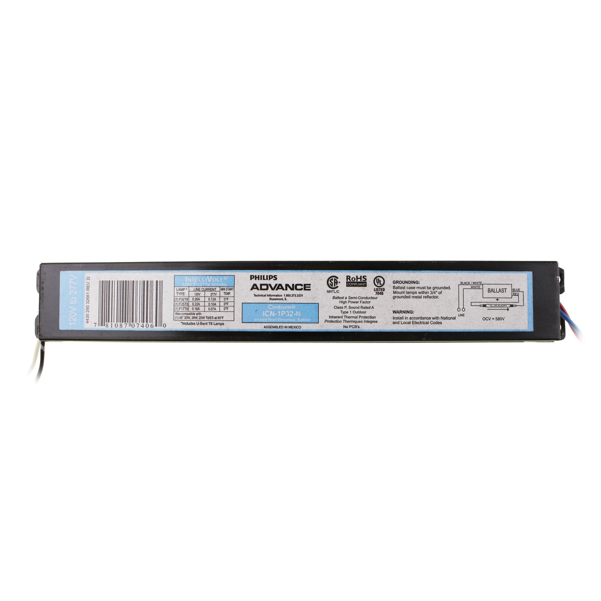 PHILIPS ADVANCE ICN-1P32-N Electronic Ballast