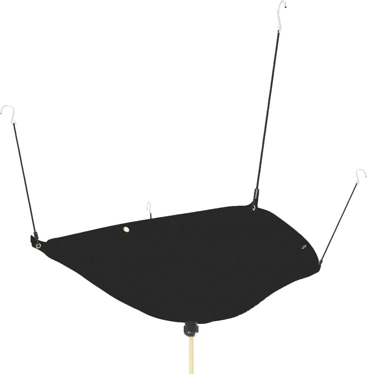 Ceiling Leak Diverter Drain Tarp, Heavy Duty 420D Oxford Fabric Roof Ceiling Leak Drip with 10Ft Drain Hose, Black, 5' X 5'