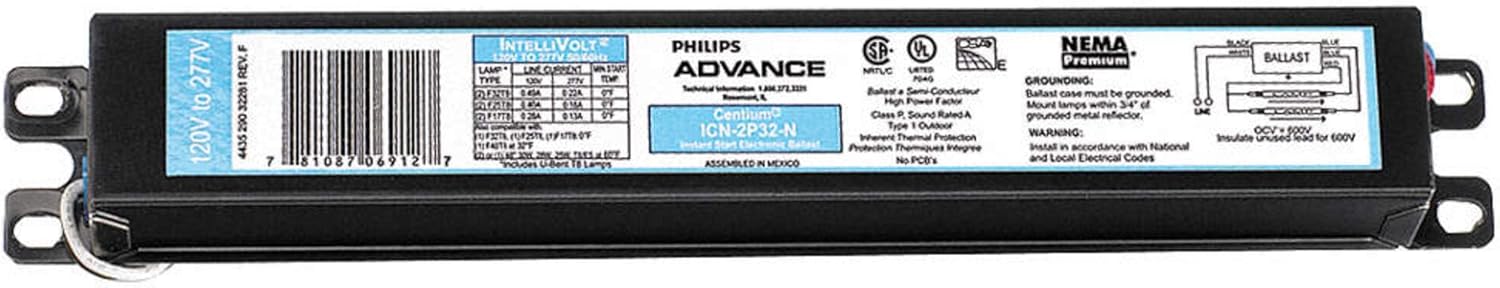 Advance - ICN-2P32-N - Centium Electronic Fluorescent Ballast
