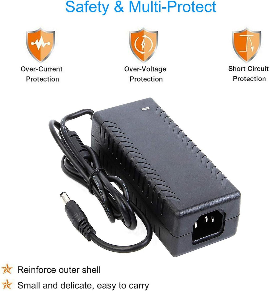COOLM DC 24V 2.5A Power Supply Adapter 60W Compatible with 24Volt 0-2500mA | Universal Replacement 24V 2.4A 2.2A 2A, Transformers Cord 5.5 x 2.5mm DC Plug Jack, 24Volt 0-2.5 Amp