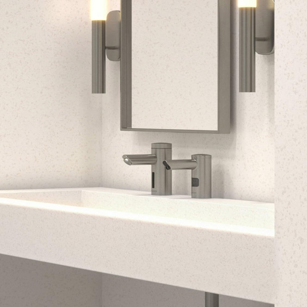 Optima EAF-275 Sensor Activated Solar Touch-Free Faucet, Commercial Grade with Mounting Hardware - 0.5GPM Solar Powered, Deck-Mounted Mid Body, Polished Chrome Finish, 3335016