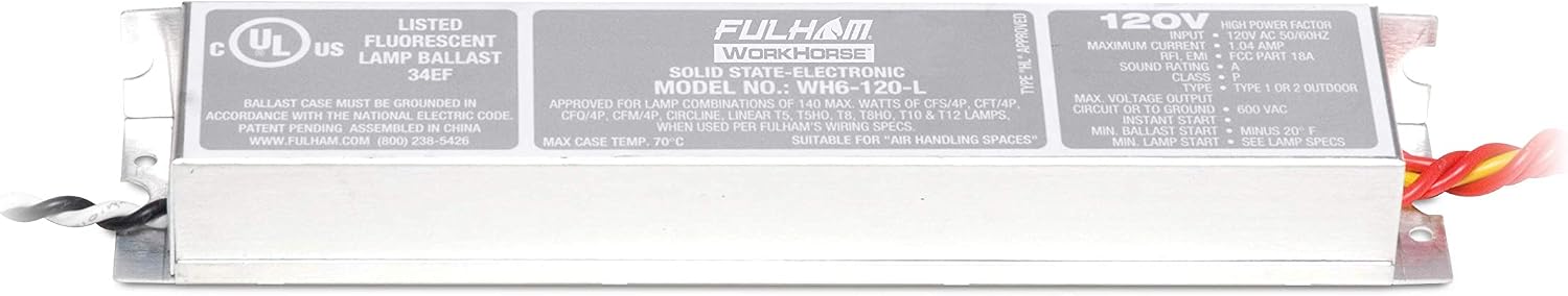 Lighting  Workhorse Adaptable Ballast, WH6-120-L, Silver