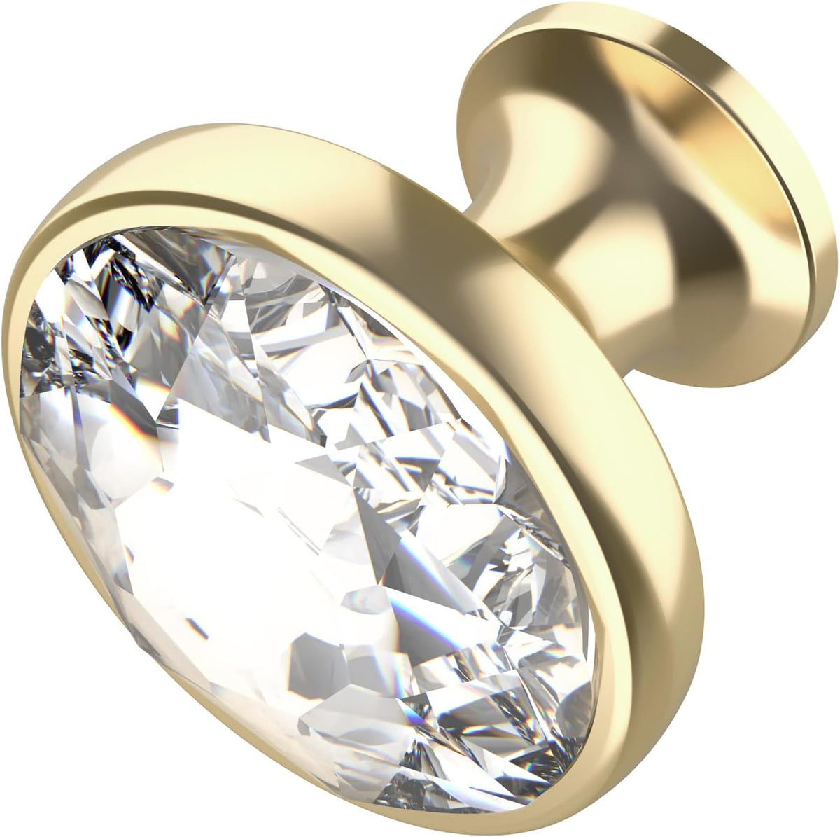 Clear Crystal Gold Cabinet Knobs 10 Pack, AL1011KGP