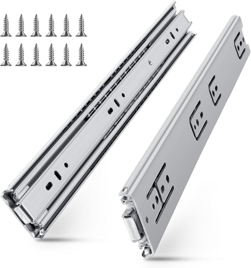 200 LBS Heavy Duty Drawer Slides 1 Pair 20 Inch Full Extension Ball Bearing Sliding Rails Cabinet Runners Tracks Tool Box Glides