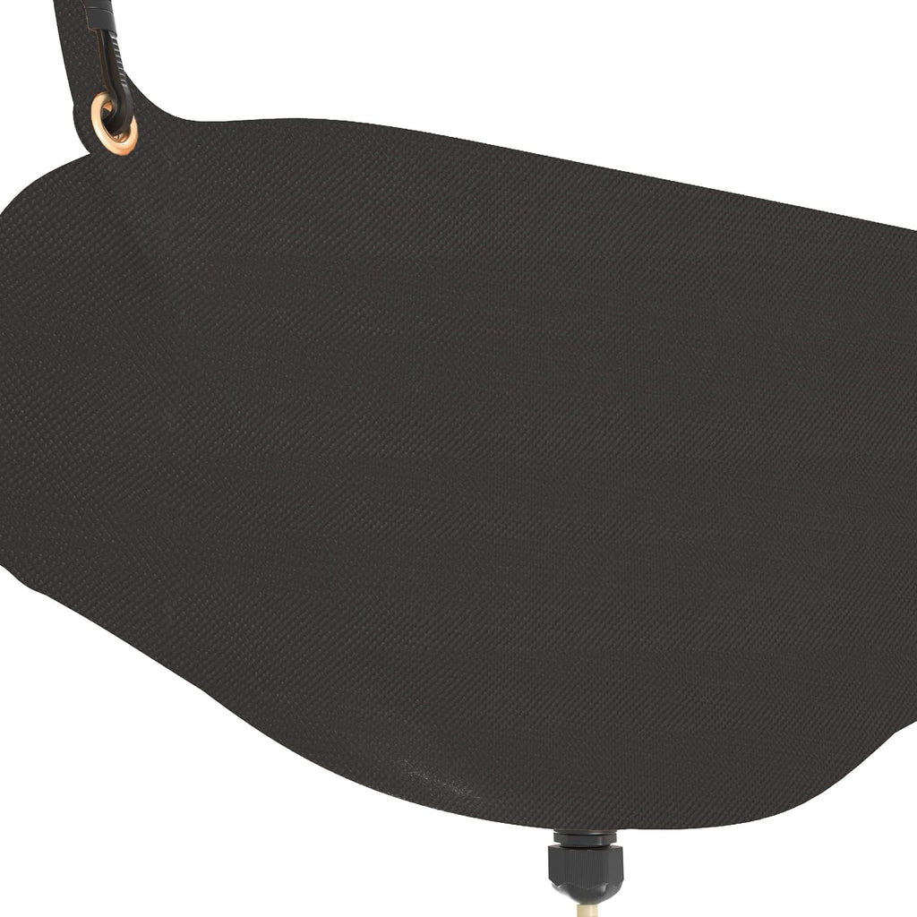 Ceiling Leak Diverter Drain Tarp, Heavy Duty 420D Oxford Fabric Roof Ceiling Leak Drip with 10Ft Drain Hose, Black, 5' X 5'
