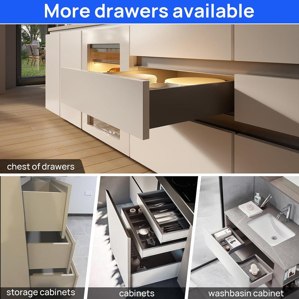 14 Inch Soft Close Undermount Drawer Slides for Frameless Cabinets