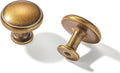 10 Pack Antique Brass Cabinet Knobs Drawer Knob Kitchen Hardware - Single Hole Vintage Retro Cabinet Knobs Kitchen Cabinet Pulls for Closet Wardrobe Dresser Cupboard