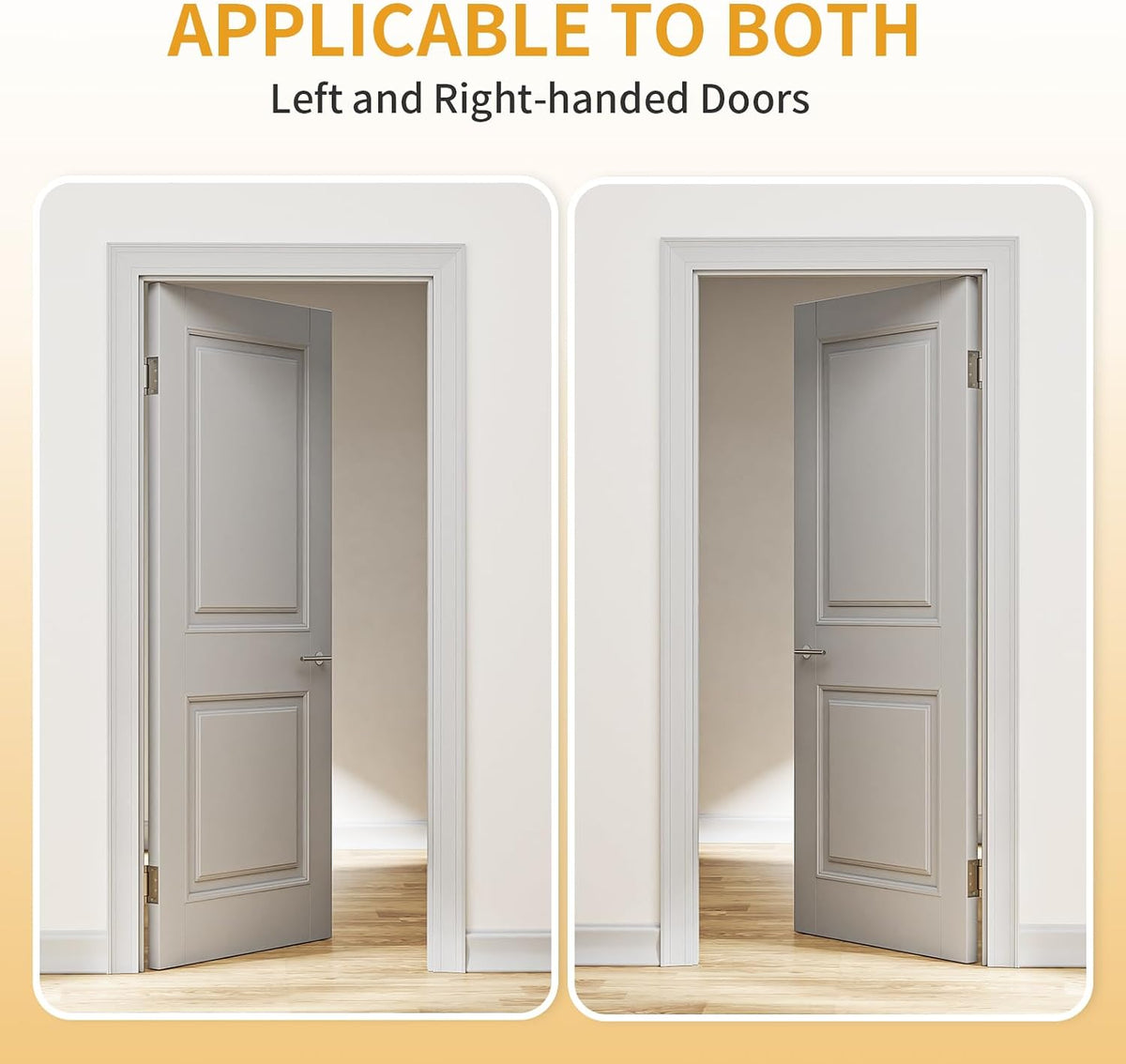 2 Pack Self Closing Door Hinges, 4.5" X 4.5" Spring Loaded Hinges | Square Corners, Adjustable Tension for Garage, Front Door, Back Door, for Left and Right Hand Door, UL Listed