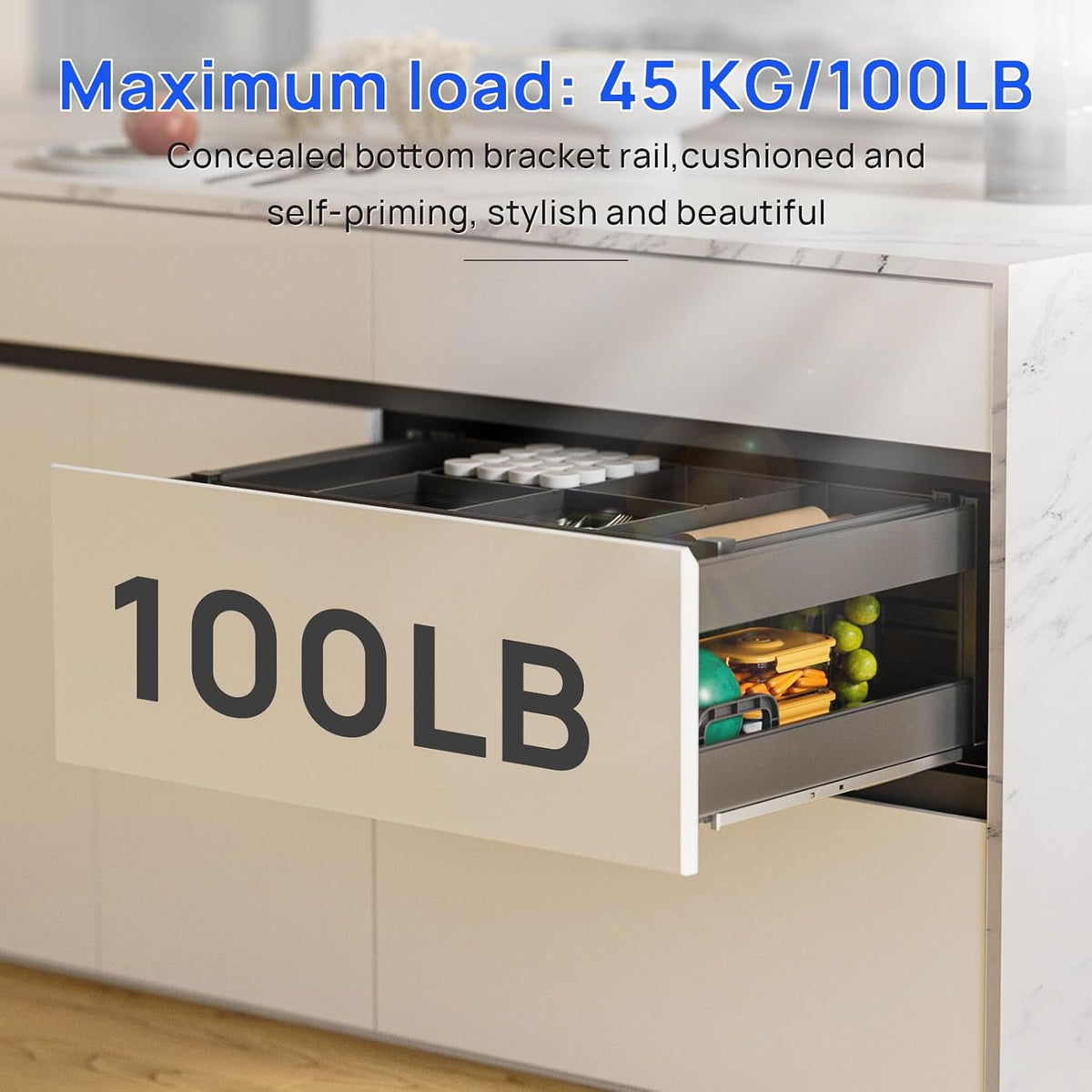 14 Inch Soft Close Undermount Drawer Slides for Frameless Cabinets