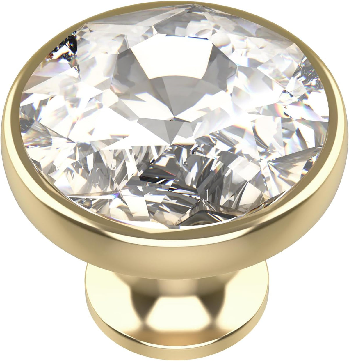 Clear Crystal Gold Cabinet Knobs 10 Pack, AL1011KGP