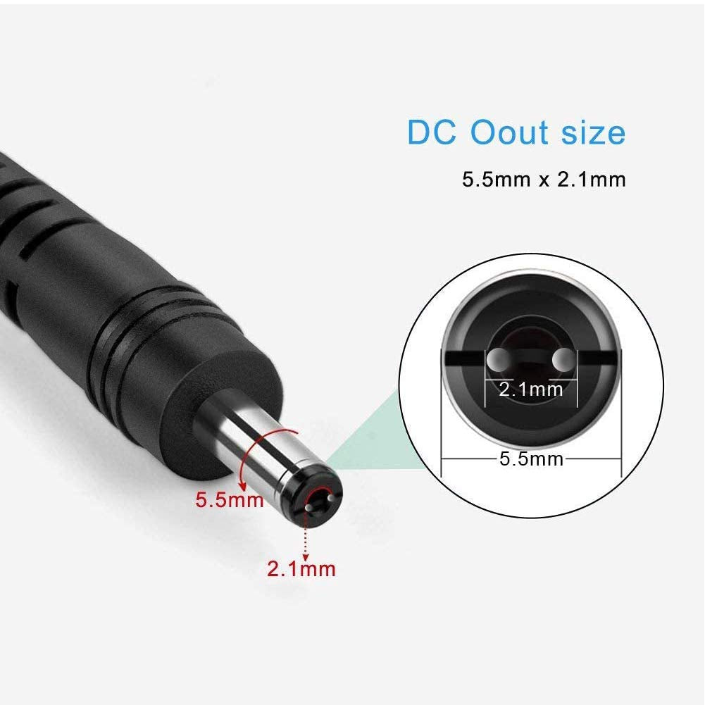 24V 3A Power Supply 72W, 110-240V 50/60Hz AC to DC 24 Volt 3Amp Adapter with 5.5 X 2.1Mm US Plug Cord for LED Strip Light, 3D Printer,Ride on Toys
