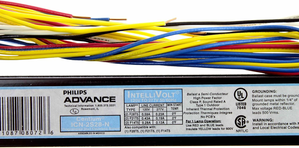 ICN-2S28-N Centium Electronic Ballast, 120/277V, F28T5, 2 Lamp