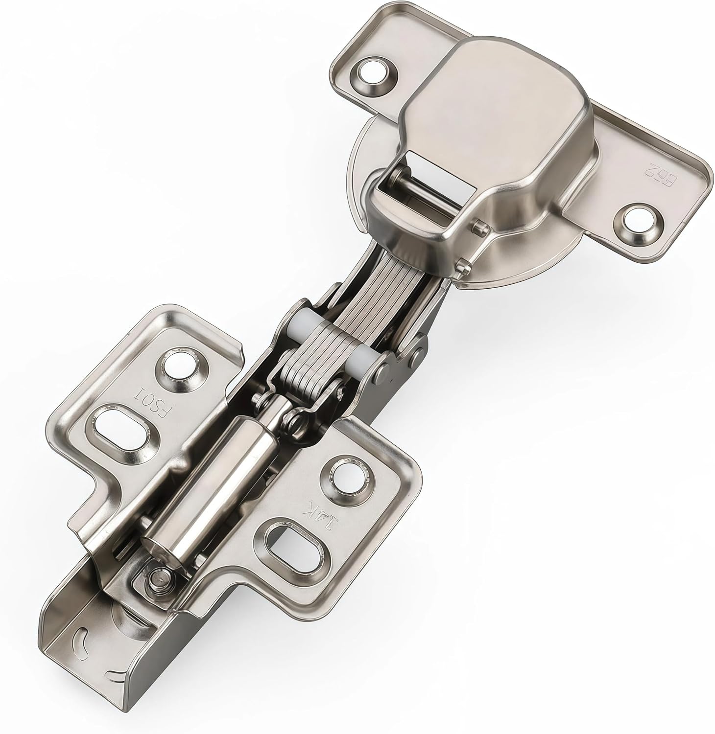 2 Pcs 40Mm Cup Full Overlay Soft Close Cabinet Hinges Only for Thick Door(18-28Mm), Durable, Quiet & Heavy Duty European Concealed Hinges with Screws, Nickel Plated for Frameless Cabinets
