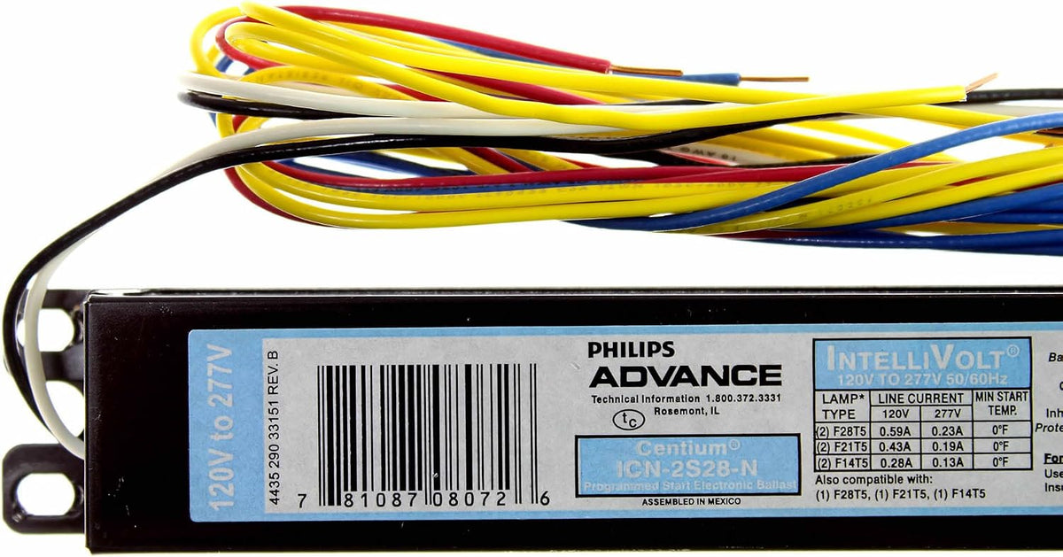 ICN-2S28-N Centium Electronic Ballast, 120/277V, F28T5, 2 Lamp