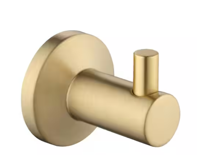 Elevate Your Bathroom Style with the Dorind Brushed Gold Robe and Towel Hook