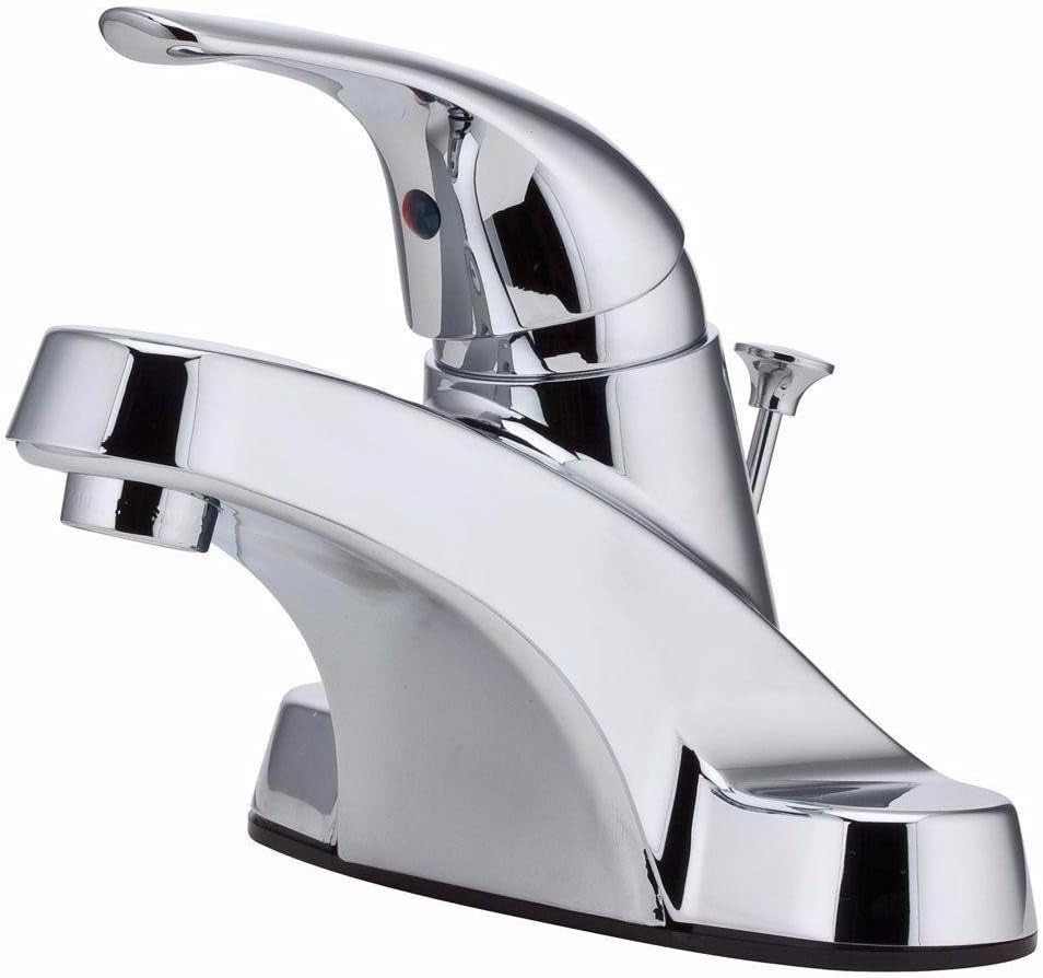 LG1428000 Pfirst Series Single Control 4 Inch Centerset Bathroom Faucet in Polished Chrome, Water-Efficient Model