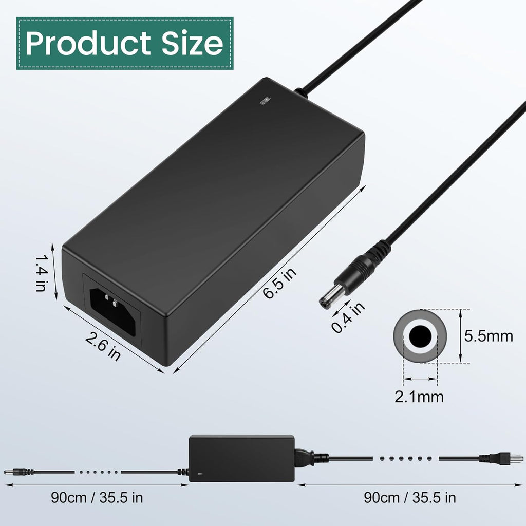 24V Power Supply 5A,AC 100-240V to DC 24 Volt 5A Power Converter Transformer,24V 120W Max AC/DC Adapter with 5.5 X 2.1Mm DC Plug for LED Strip Security Camera Router LED Driver Monitor