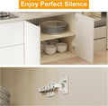 2 Pcs 40Mm Cup Half Overlay Soft Close Cabinet Hinges Only for Thick Door(18-28Mm), Durable, Quiet & Heavy Duty European Concealed Hinges with Screws, Nickel Plated for Frameless Cabinets