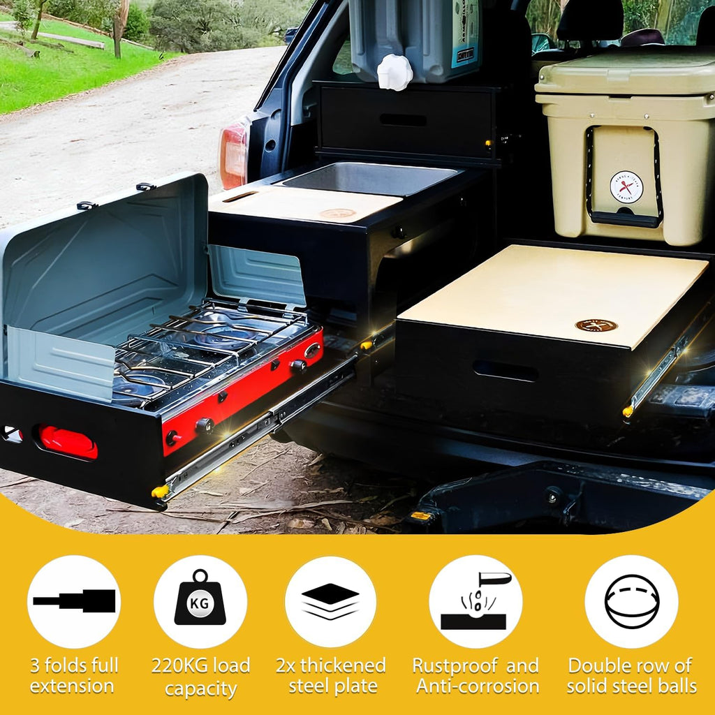 Heavy Duty Drawer Slides with Lock 12 14 16 18 20 22 24 26 28 30 32 34 36 38 40 44 48 52 56 60 Inch Full Extension Side Mount Ball Bearing Locking Rails Track Glides Runners Load 300 Lbs 1 Pair