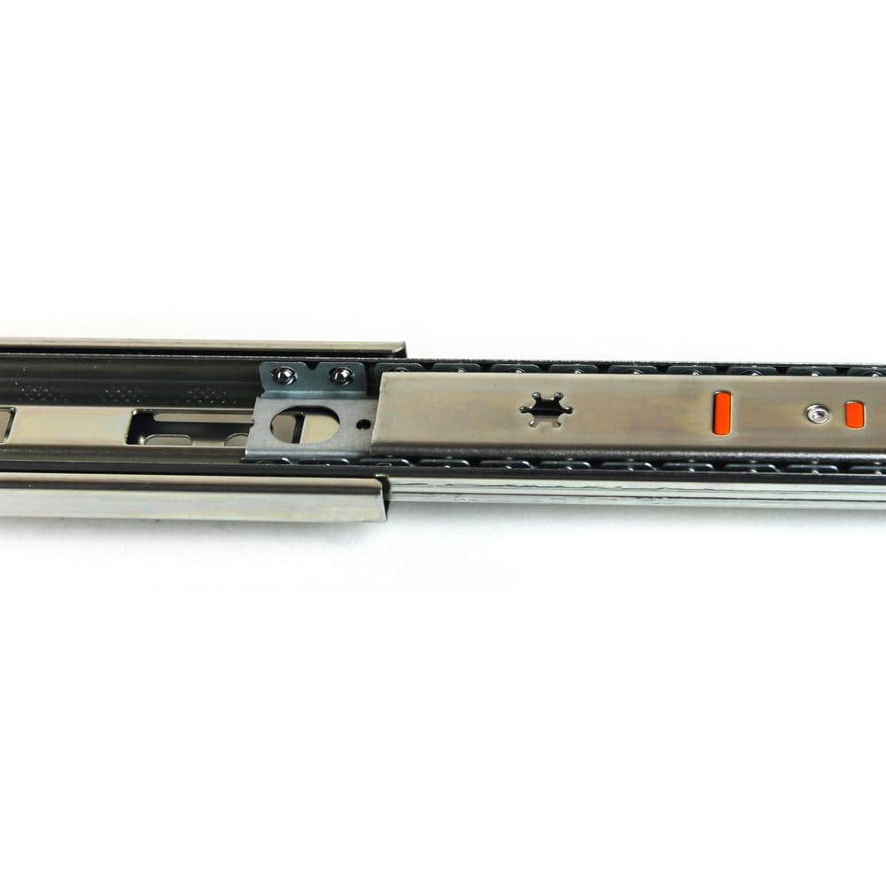 18 In. Side Mount Soft Close Full Extension Ball Bearing Drawer Slide with Installation Screws 1-Pair (2 Pieces)