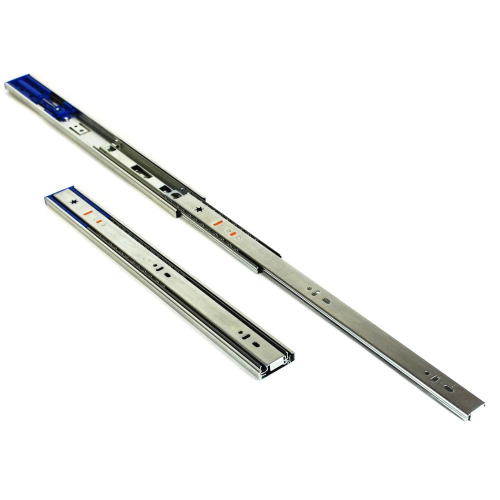 18 In. Side Mount Soft Close Full Extension Ball Bearing Drawer Slide with Installation Screws 1-Pair (2 Pieces)