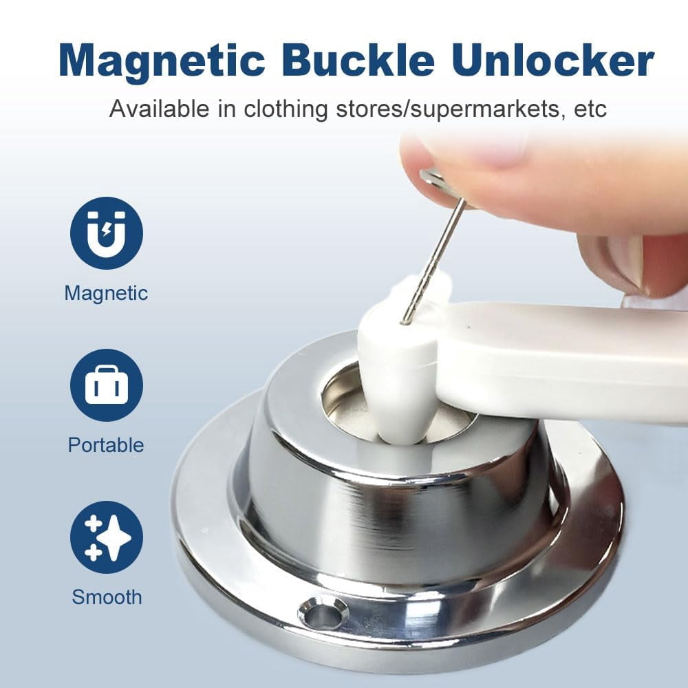 Magnet Remover for Security Tags, Multifunctional Supermarket Tag Remover, Magnetic Detacher for Clothing & Quilt Fasteners, Easy Unlocker for Loss Prevention Pins