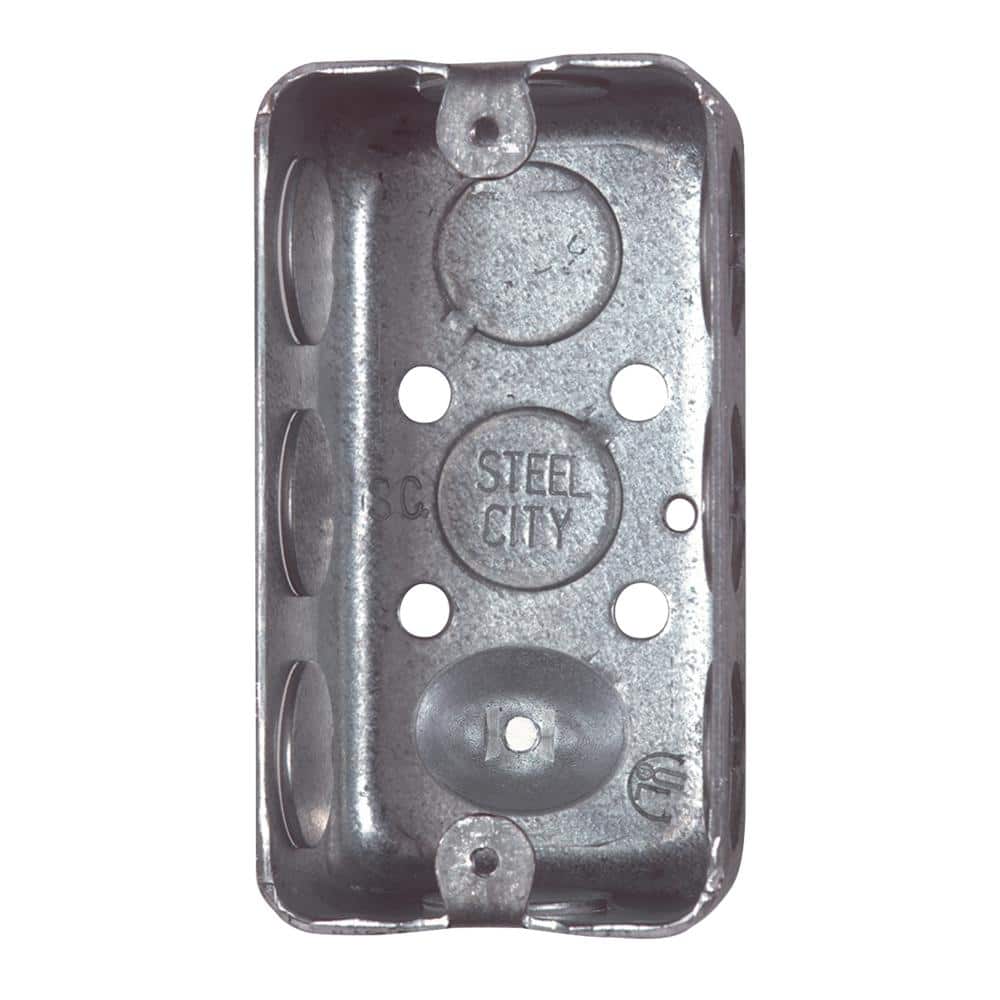 1-Gang 4 In. 2-1/8 In. D New Work Metal Utility Box (5837112-25R)